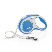 Flexi New Comfort Tape S 5 m ременной поводок-рулетка длиной 5 м для собак весом до 15 кг (синий)
